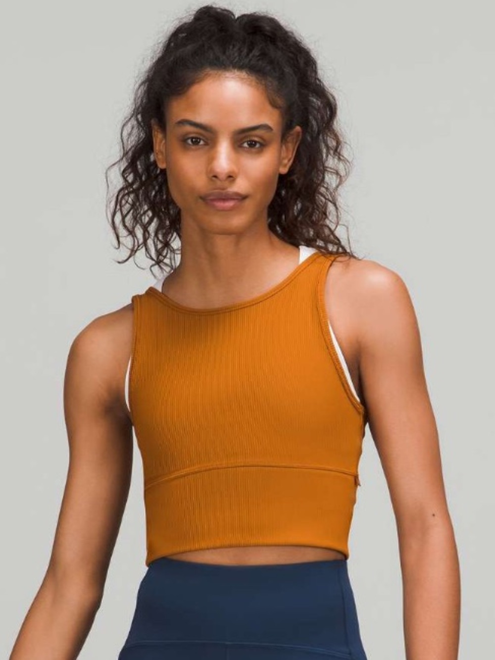 lululemon athletica Ribbed Cropped Tank Top - Butternut